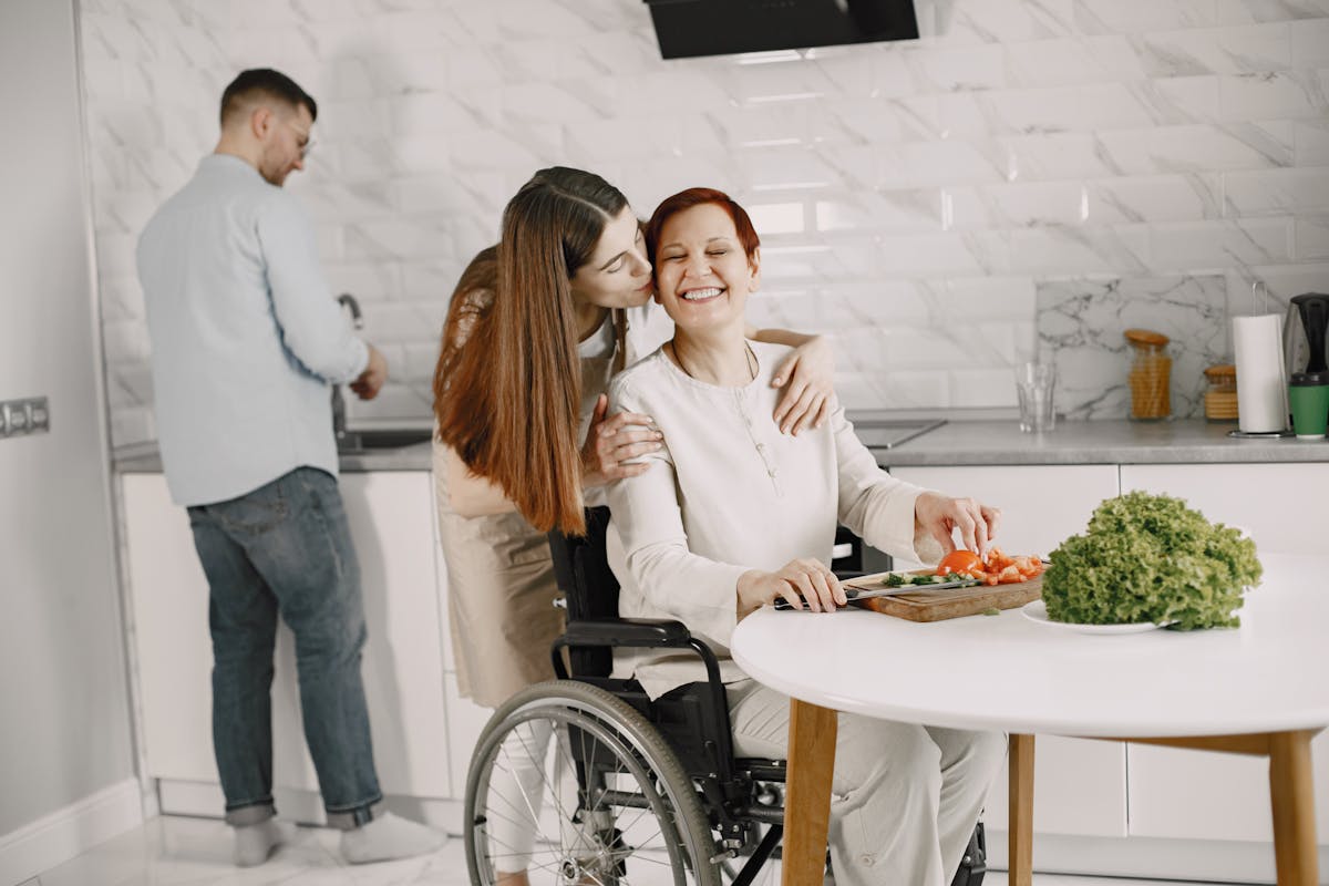 A family at home together